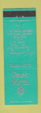 Matchbook Cover - Park Motel Asbury Park NJ