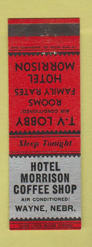 Matchbook Cover - Hotel Morrison Coffee Shop Wayne NE