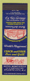 Matchbook Cover - Coach and Four Bar Grill Atlantic City NJ Hotel Jefferson