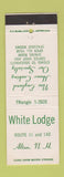 Matchbook Cover - White Lodge Alton NH