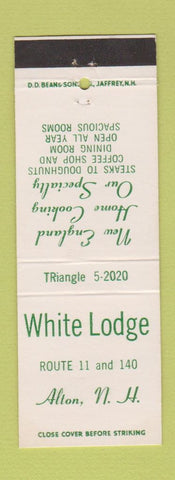 Matchbook Cover - White Lodge Alton NH