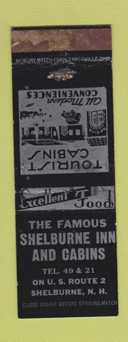 Matchbook Cover - Shelburne Inn Cabins NH low phone # WORN