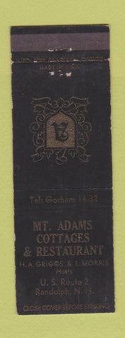 Matchbook Cover - Mount Adams Cottages Restaurant Randolph NH WEAR