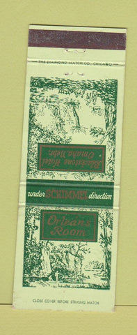 Matchbook Cover - Blackstone Hotel Omaha NE Orleans Room