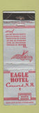 Matchbook Cover - Eagle Hotel Concord NH WEAR
