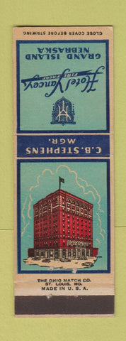 Matchbook Cover - Hotel Yancey Grand Island NE