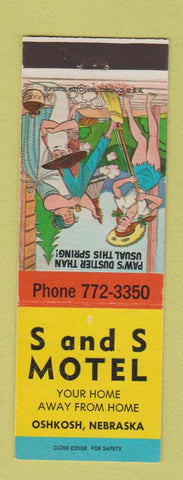 Matchbook Cover - S & S Motel Oshkosh NE hillbilly