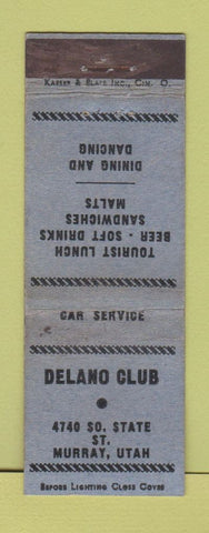 Matchbook Cover - Delano Club Murray UT WEAR