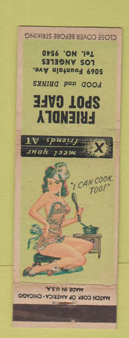 Matchbook Cover - Friendly Spot Cafe Los Angeles CA pinup