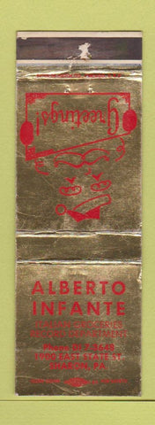 Matchbook Cover - Alberto Infante Italian Grocery LPs Sharon PA Christmas WEAR