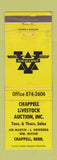 Matchbook Cover - Chappell Livestock Auction NE WEAR