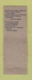 Matchbook Cover - Gene's Texaco oil gas Dalton GA pinup