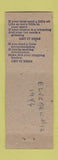 Matchbook Cover - Gene's Texaco oil gas Dalton GA pinup