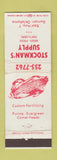 Matchbook Cover - Stockman's Supply Duncan OK Seed Feed Fertilizer WEAR