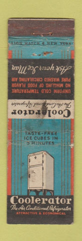 Matchbook Cover - Coolerator Refrigerator  WORN