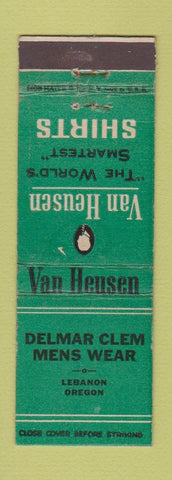 Matchbook Cover - Van Heusen Men's Clothes Delmar Clem Lebanon OR