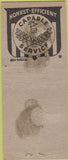 Matchbook Cover - Albion Stone Councillor At Large NO TOWN BOBTAIL
