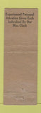 Matchbook Cover - Cornish and Baker Photographs Kansas City MO WEAR