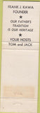 Matchbook Cover - Johnny's Omaha Steaks NE