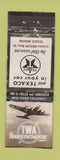 Matchbook Cover - TWA Airlines Texaco oil gas REAL PHOTOGRAPH