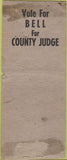 Matchbook Cover - Frank Bell Judge Dewitt IL POOR BOBTAIL
