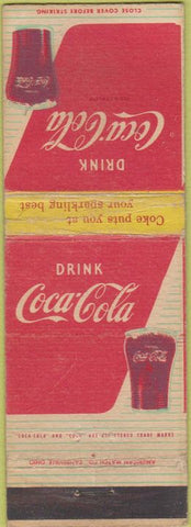 Matchbook Cover - Coca Cola soda CREASE