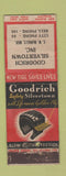Matchbook Cover - Goodrich Tires ART QUALITY low phone # WEAR