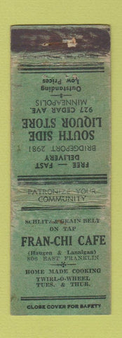 Matchbook Cover - Fran Chi Cafe Minneapolis MN WORN