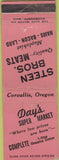 Matchbook Cover - Steen Bros Meats Corvallis OR WEAR