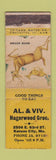 Matchbook Cover - Al and Viv Hagerwood Grocery Kansas City MO WEAR