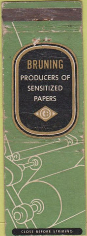 Matchbook Cover - Bruning Sensitized Paper WORN