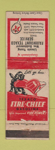 Matchbook Cover - Fairmount Texaco Kansas City MO WORN