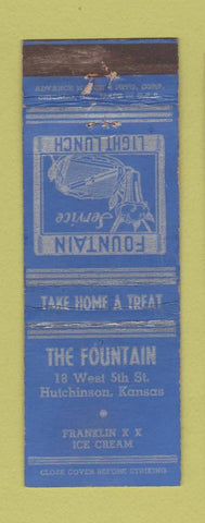 Matchbook Cover - The Fountain Hutchinson KS ADVANCE WEAR