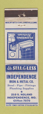 Matchbook Cover - Independence Iron Mteal MO