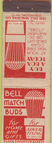 Matchbook Cover - Bell Match Buds Oshkosh WI