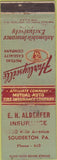 Matchbook Cover - Harleysville Insurance Soudertown PA WEAR