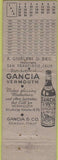 Matchbook Cover - Star Olive Oil Gancia Vermouth