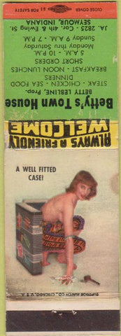 Matchbook Cover - Betty's Town House Seymour IN pinup