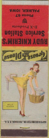 Matchbook Cover - Knierim's DX Oil Gas Palmer IA pinup