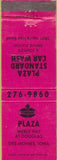 Matchbook Cover - Plaza Standard oil gas Des Moines IA