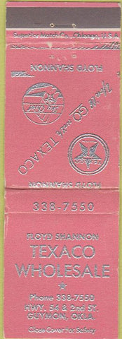 Matchbook Cover - Matchbook Cover Texaco Oil Gas Guymon OK