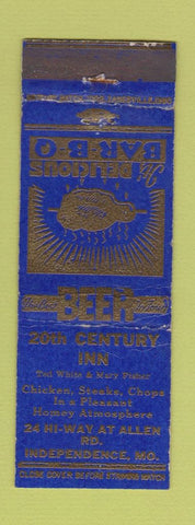 Matchbook Cover - 20th Century Inn Independence MO BBQ WEAR
