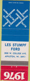 Matchbook Cover - 1976 Ford Les Stumpf Appleton WI