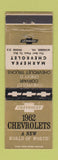 Matchbook Cover - 1962 Chevrolet Marhefka Windber PA low phone # WEAR