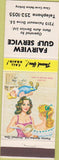 Matchbook Cover - Fairview Gulf Service oil gas hillbilly