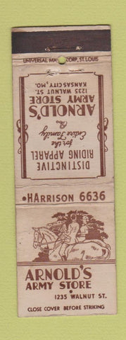 Matchbook Cover - Arnold's Army Store Kansas City MO WEAR
