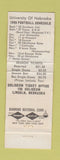 Matchbook Cover - 1st Bank Lincoln NE Cornhuskers Football 1969 Schedule WEAR