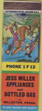 Matchbook Cover - Jess Miller Appliances Millerton PA