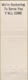 Matchbook Cover - Farm House Restaurant Valdosta GA