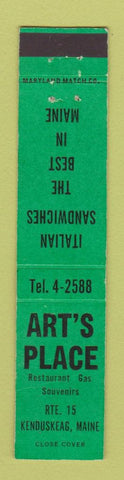 Matchbook Cover - Art's Place Kenduskeag ME 12 Strike